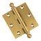 Embassy 3 x 3 Solid Brass Hinge, Satin Brass Finish with Ball Tips 3030US4B-1 - alternate 1